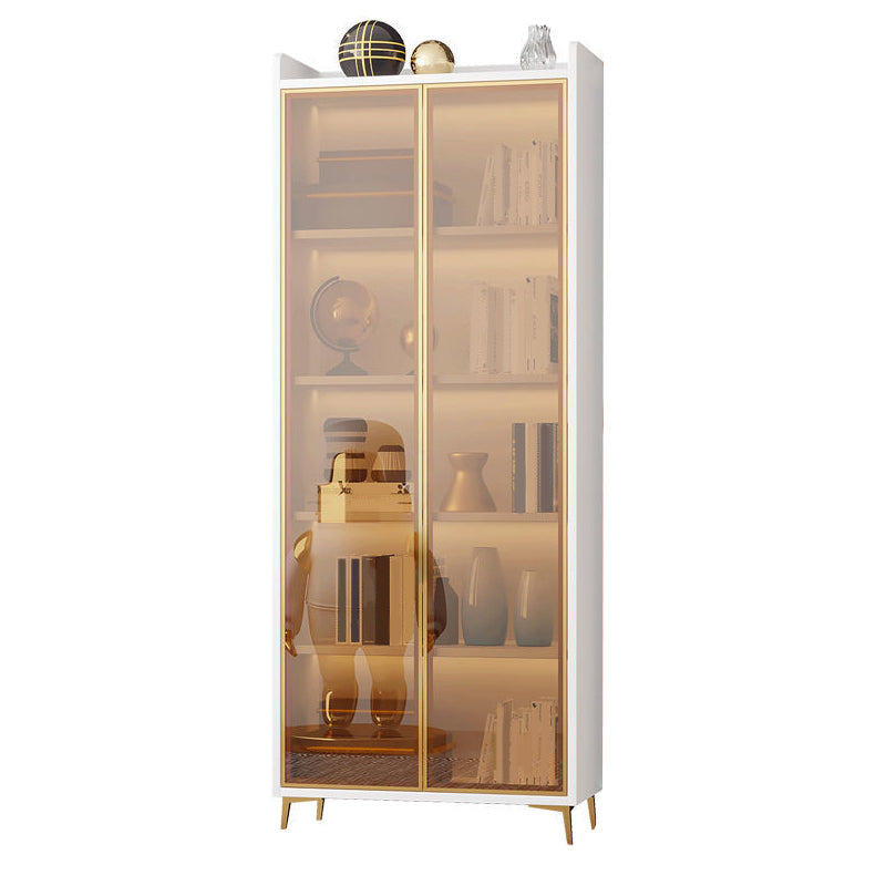 Modern Glass Door Server Wood Dinner Server Cabinet without LED Lights