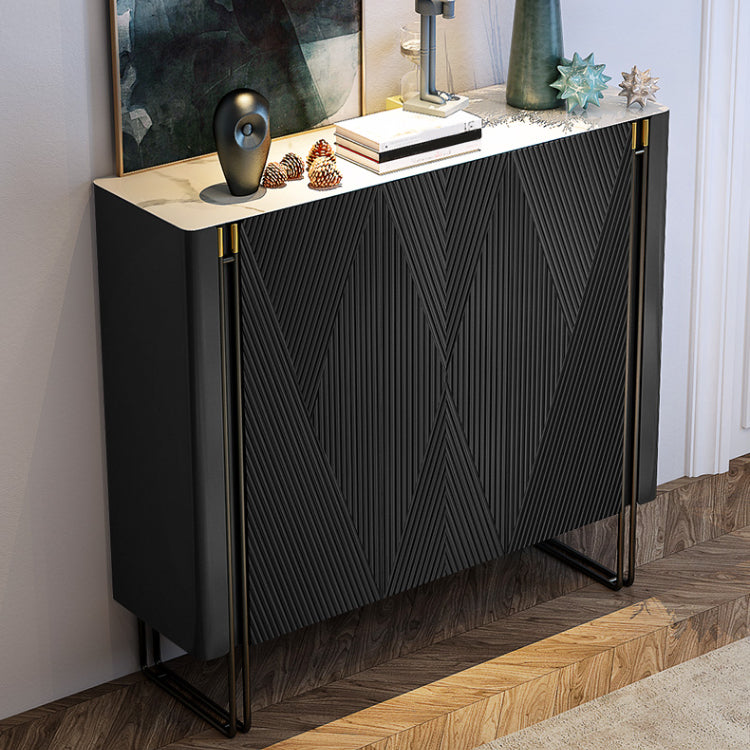 Modern and Contemporary Sideboard Stone Sideboard Table with Cabinets