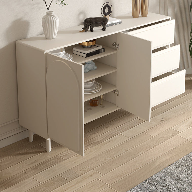 Contemporary Sideboard Wood Dining Buffet with Cabinet and Drawers