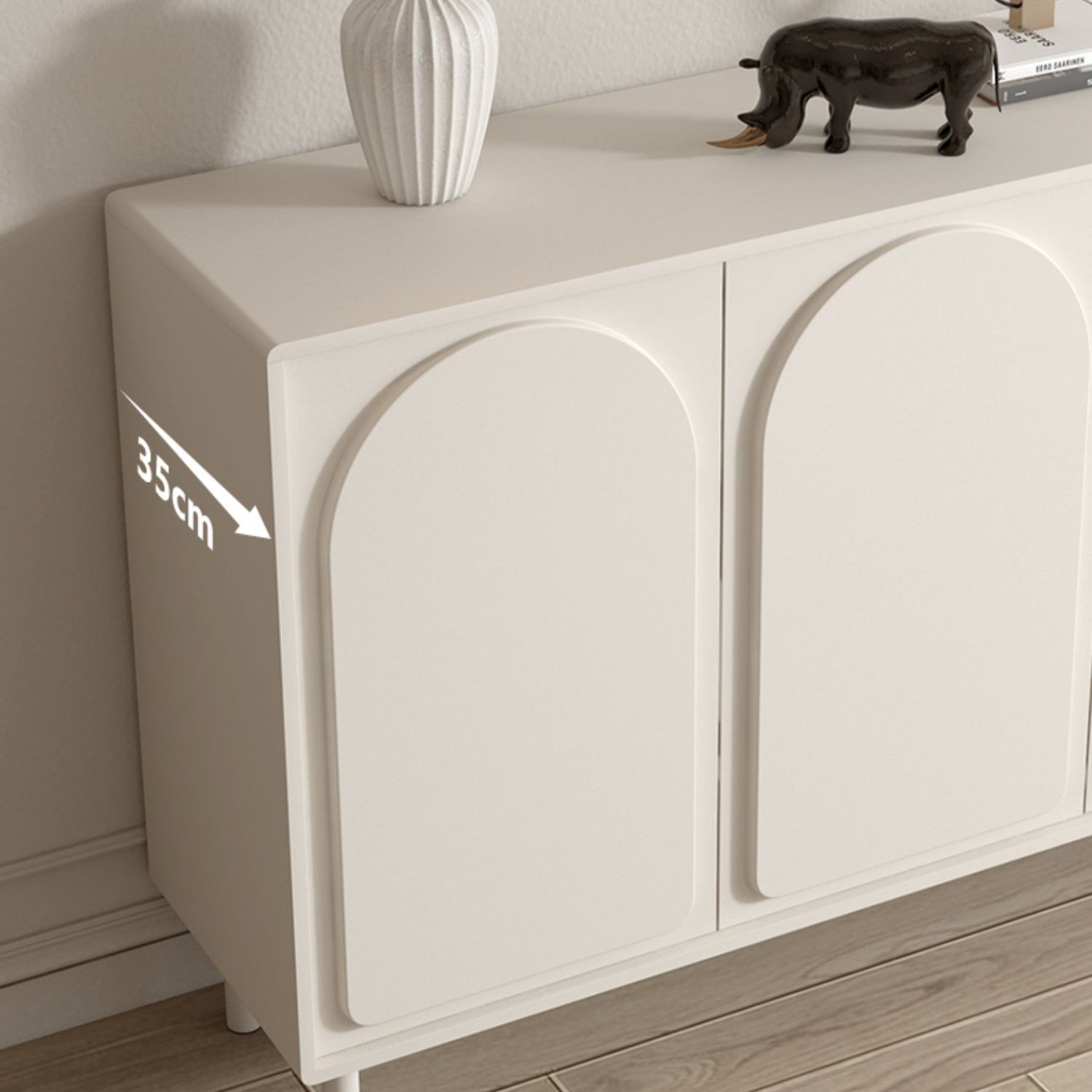 Contemporary Sideboard Wood Dining Buffet with Cabinet and Drawers