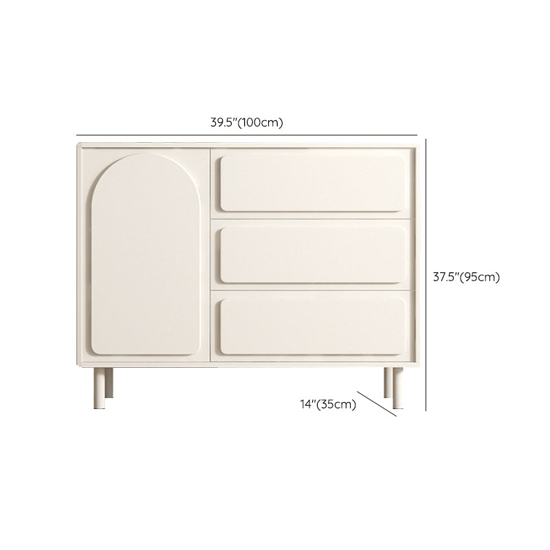 Contemporary Sideboard Wood Dining Buffet with Cabinet and Drawers