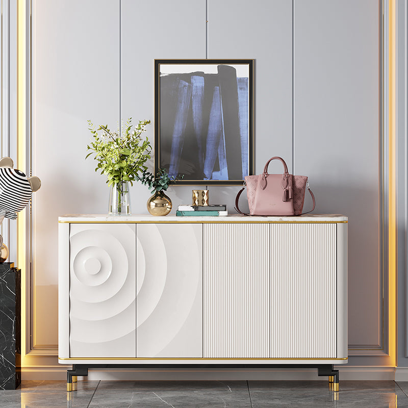 Modern and Contemporary Credenza Stone Dining Buffet with Cabinets