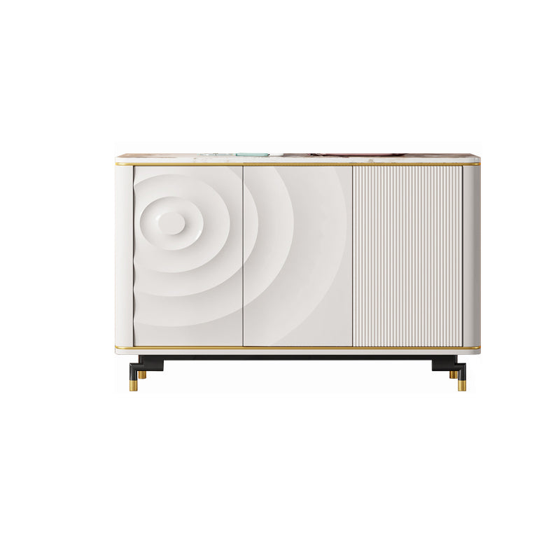 Modern and Contemporary Credenza Stone Dining Buffet with Cabinets