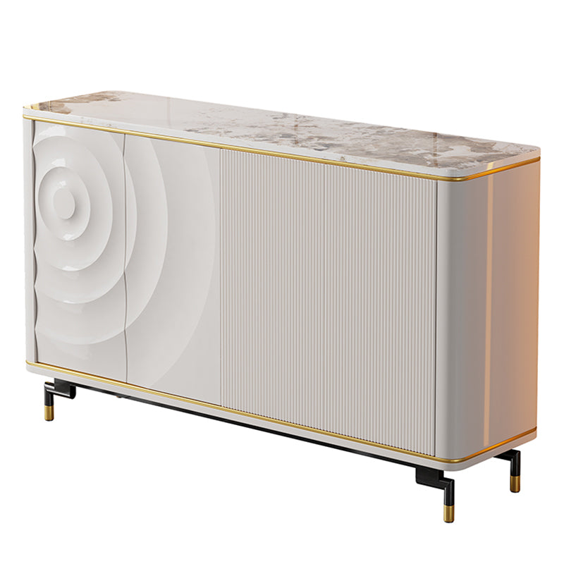 Modern and Contemporary Credenza Stone Dining Buffet with Cabinets