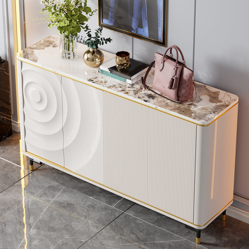 Modern and Contemporary Credenza Stone Dining Buffet with Cabinets