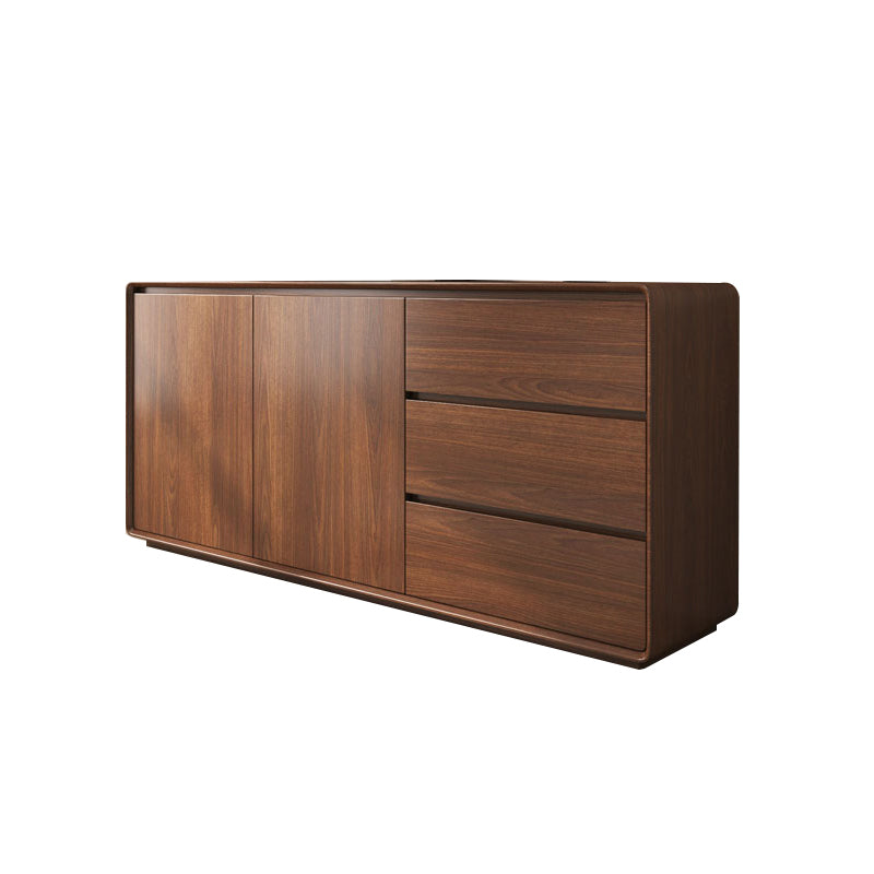 Modern and Contemporary Credenza Wood Dining Buffet with Cabinets and Drawers