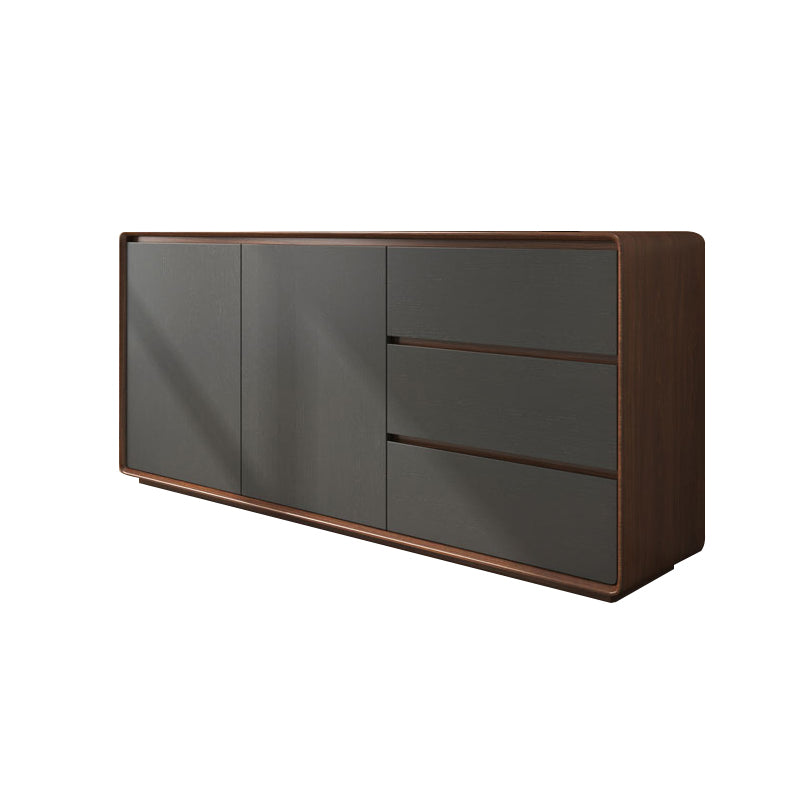 Modern and Contemporary Credenza Wood Dining Buffet with Cabinets and Drawers