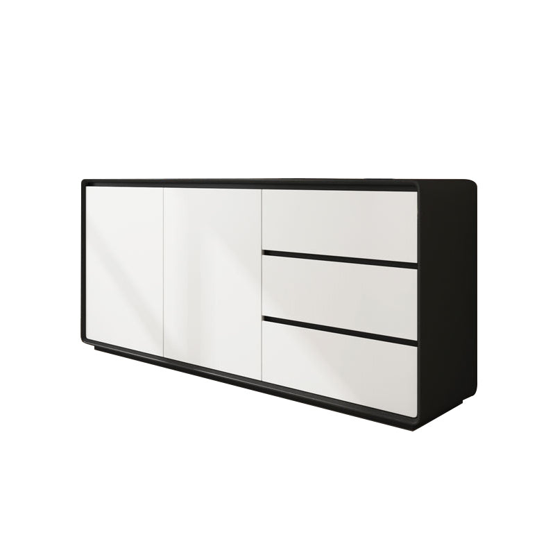 Modern and Contemporary Credenza Wood Dining Buffet with Cabinets and Drawers