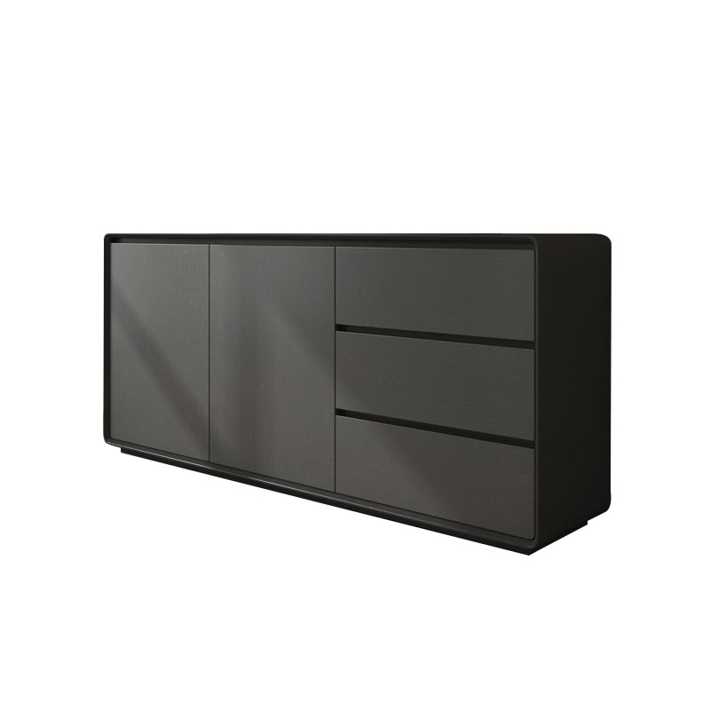 Modern and Contemporary Credenza Wood Dining Buffet with Cabinets and Drawers