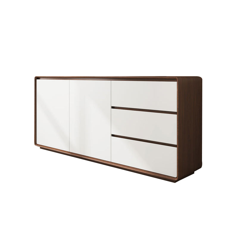 Modern and Contemporary Credenza Wood Dining Buffet with Cabinets and Drawers