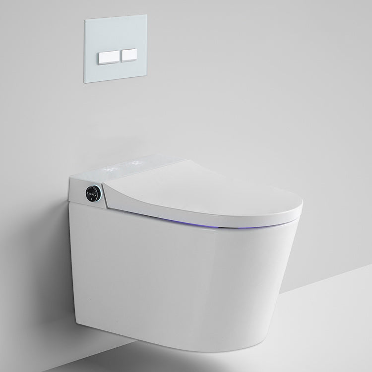 Elongated Wall Hung Toilet  Ceramic Smart Toilet with Unlimited Warm Water