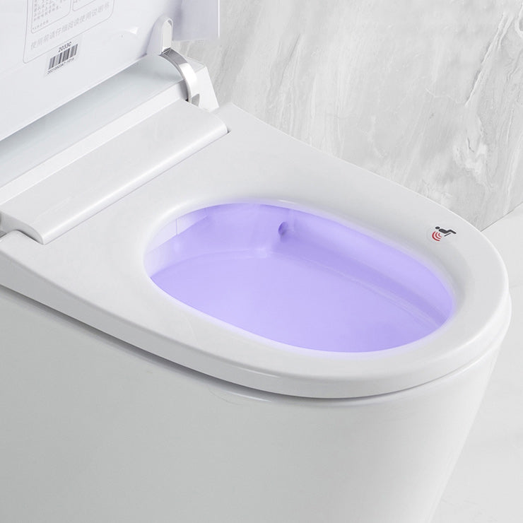 Elongated Wall Hung Toilet  Ceramic Smart Toilet with Unlimited Warm Water