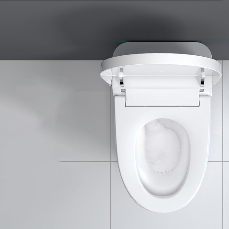 Contemporary 19.6" H White Electronic Toilet Elongated Bidet Seat