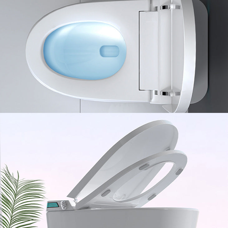 Contemporary 19.6" H White Electronic Toilet Elongated Bidet Seat