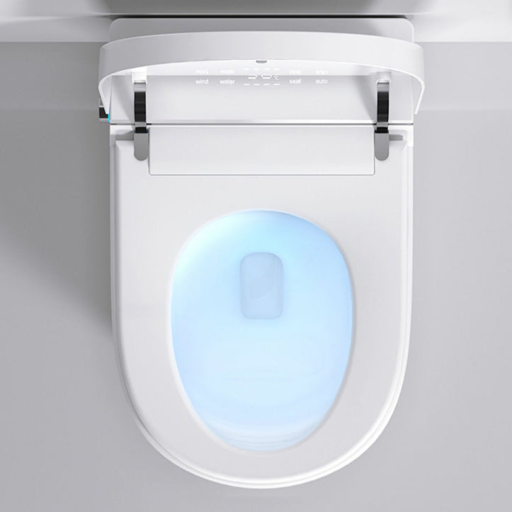 Elongated Smart Bidet White Heated Seat Toilet Bidet17.52" H