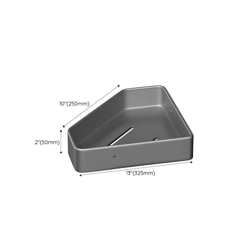 Modern Gray Aluminum Bath Hardware Set Bathroom Accessory Kit