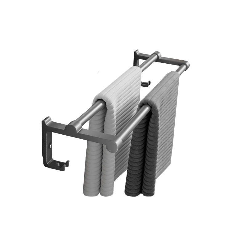 Gray Bathroom Accessory As Individual Or As a Set with Towel Bar/Bath Shelf/Robe Hooks