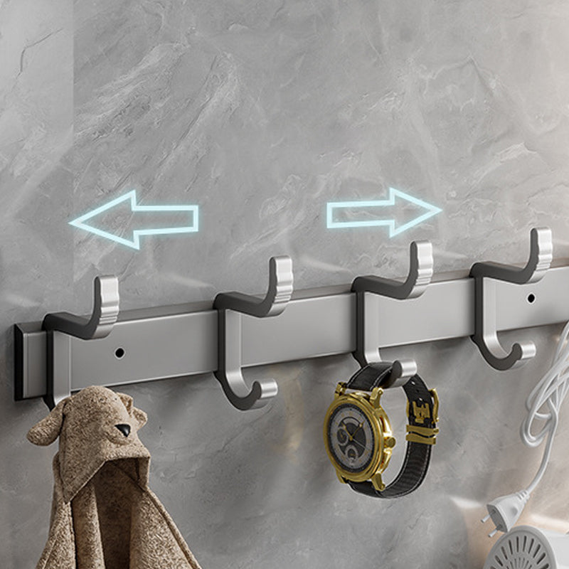 Gray Bathroom Accessory As Individual Or As a Set with Towel Bar/Bath Shelf/Robe Hooks