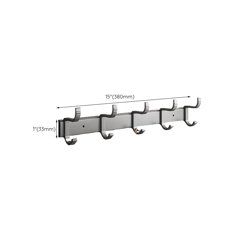 Gray Bathroom Accessory As Individual Or As a Set with Towel Bar/Bath Shelf/Robe Hooks