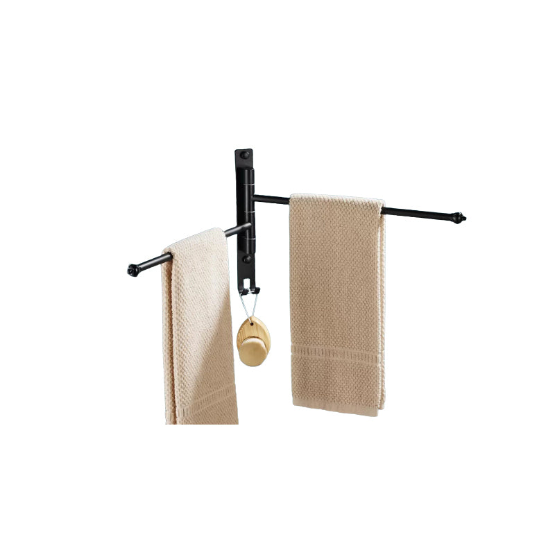 2-Piece Towel Bar in Stainless Steel Modern 13.6" W Bathroom Accessory Set