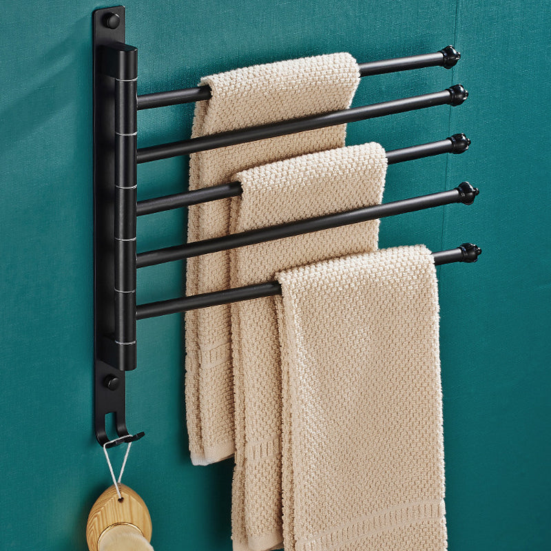 2-Piece Towel Bar in Stainless Steel Modern 13.6" W Bathroom Accessory Set