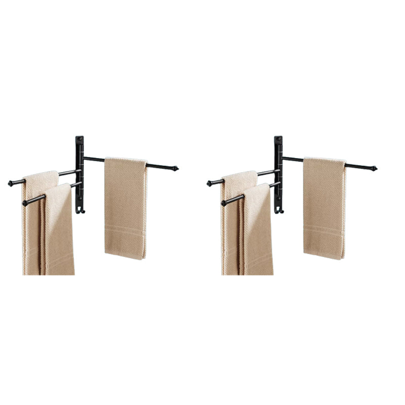 2-Piece Towel Bar in Stainless Steel Modern 13.6" W Bathroom Accessory Set