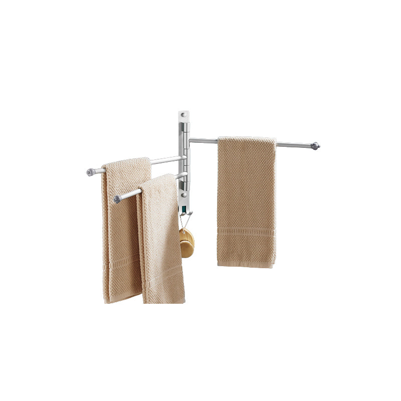 2-Piece Towel Bar in Stainless Steel Modern 13.6" W Bathroom Accessory Set