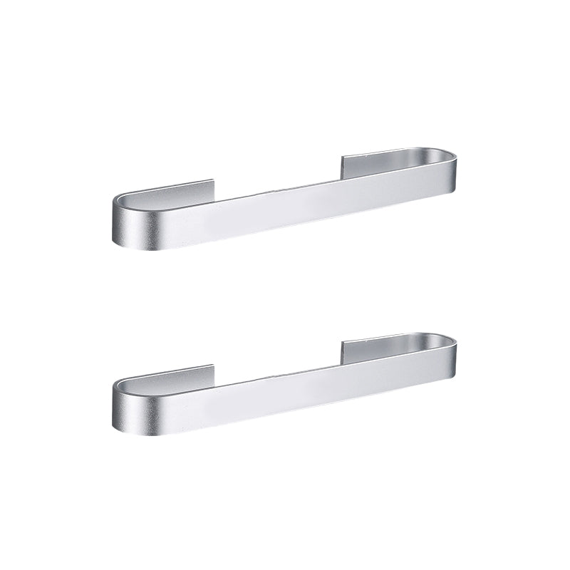 Contemporary 2-Piece Bathroom Accessory Set Aluminum Stainless Towel Bar