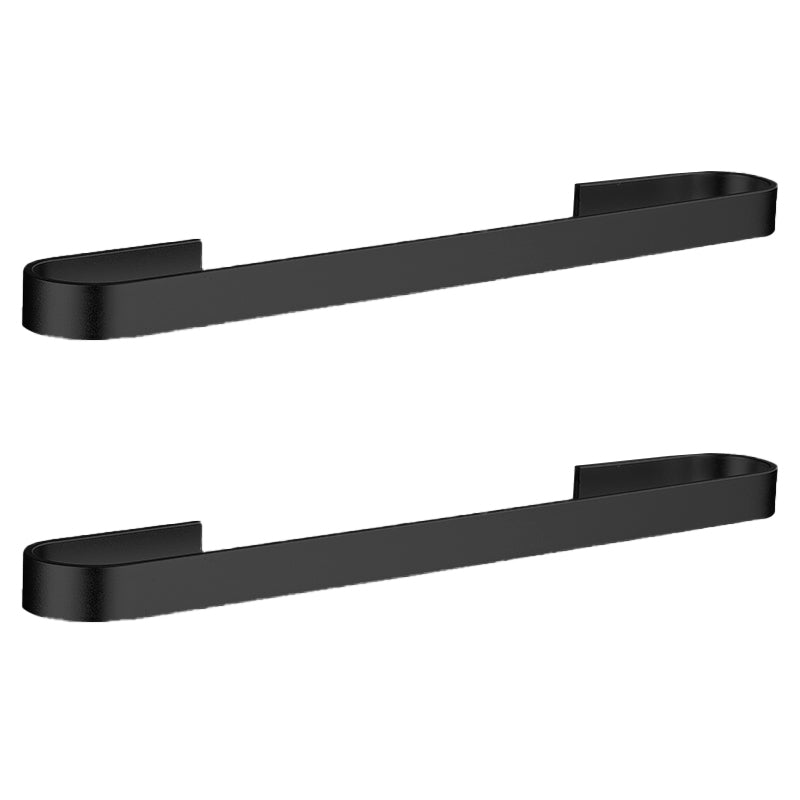 Contemporary 2-Piece Bathroom Accessory Set Aluminum Stainless Towel Bar