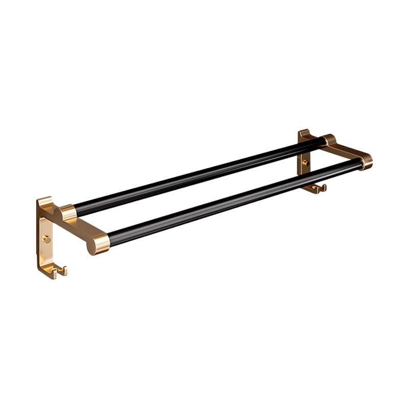 Black & Brass Bathroom Hardware Set Modern Stainless Bath Shelf/Towel Bar/Paper Holder