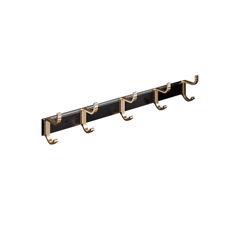 Black & Brass Bathroom Hardware Set Modern Stainless Bath Shelf/Towel Bar/Paper Holder