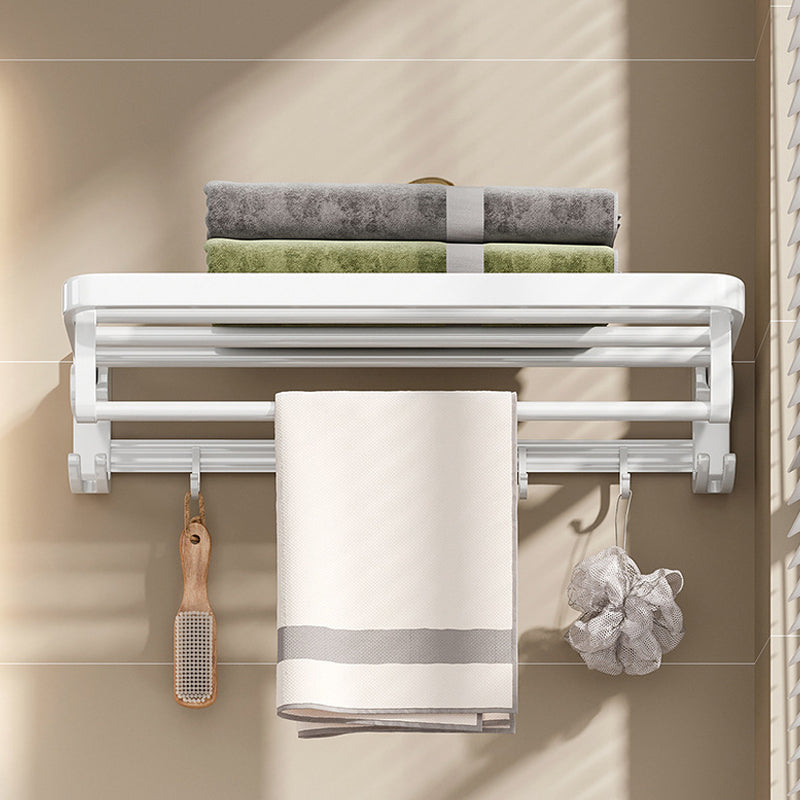 White Bathroom Accessory Set Contemporary Aluminum Bathroom Accessory Kit with Towel Bar