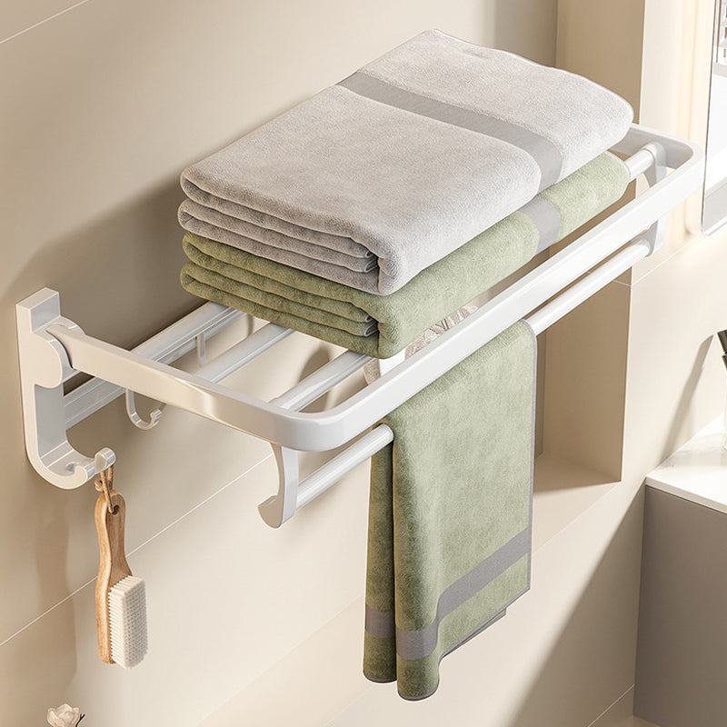 White Bathroom Accessory Set Contemporary Aluminum Bathroom Accessory Kit with Towel Bar