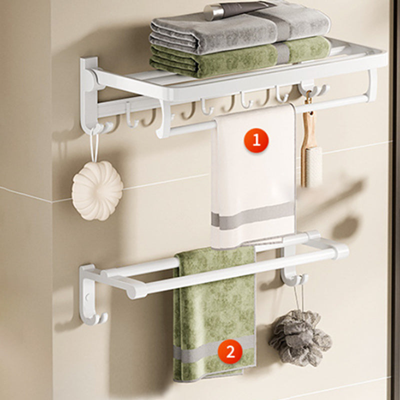 White Bathroom Accessory Set Contemporary Aluminum Bathroom Accessory Kit with Towel Bar