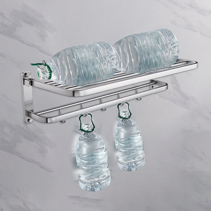 Contemporary Bathroom Accessory Set in Aluminum with Towel Bar/Bath Shelf