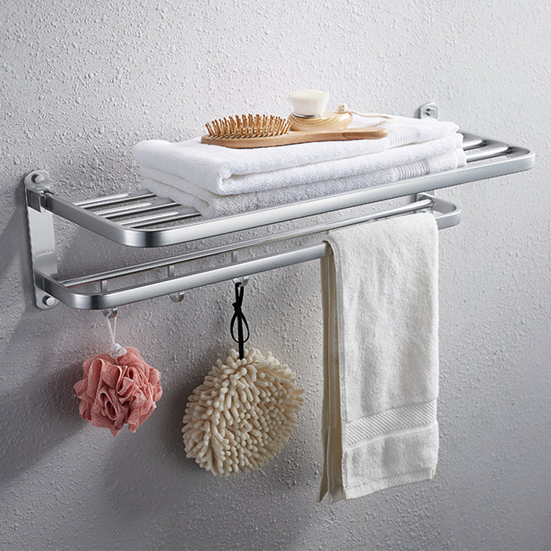 Contemporary Bathroom Accessory Set in Aluminum with Towel Bar/Bath Shelf