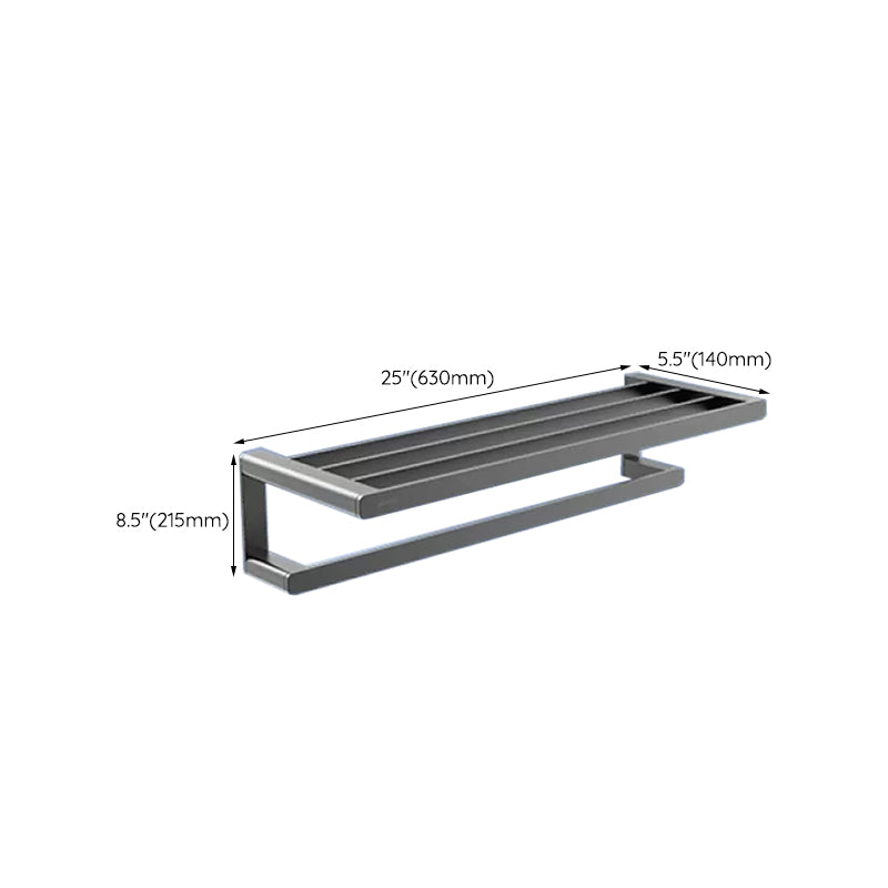 Contemporary Bathroom Accessory Set in Aluminum with Towel Bar/Bath Shelf