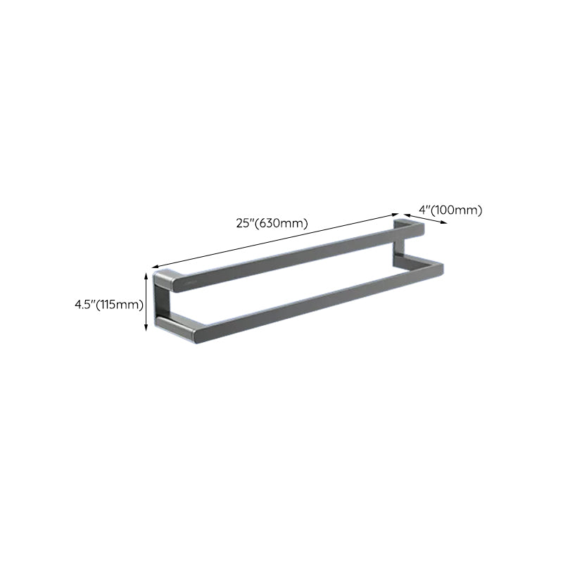 Contemporary Bathroom Accessory Set in Aluminum with Towel Bar/Bath Shelf