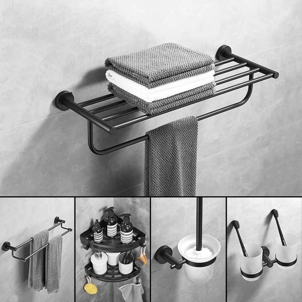 Traditional Stainless Steel Bath Hardware Set Bathroom Accessory Kit