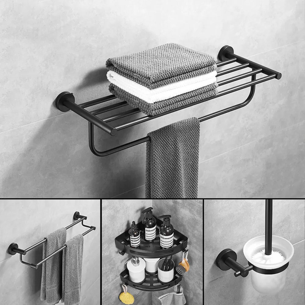 Traditional Stainless Steel Bath Hardware Set Bathroom Accessory Kit