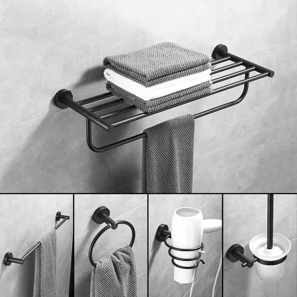 Traditional Stainless Steel Bath Hardware Set Bathroom Accessory Kit