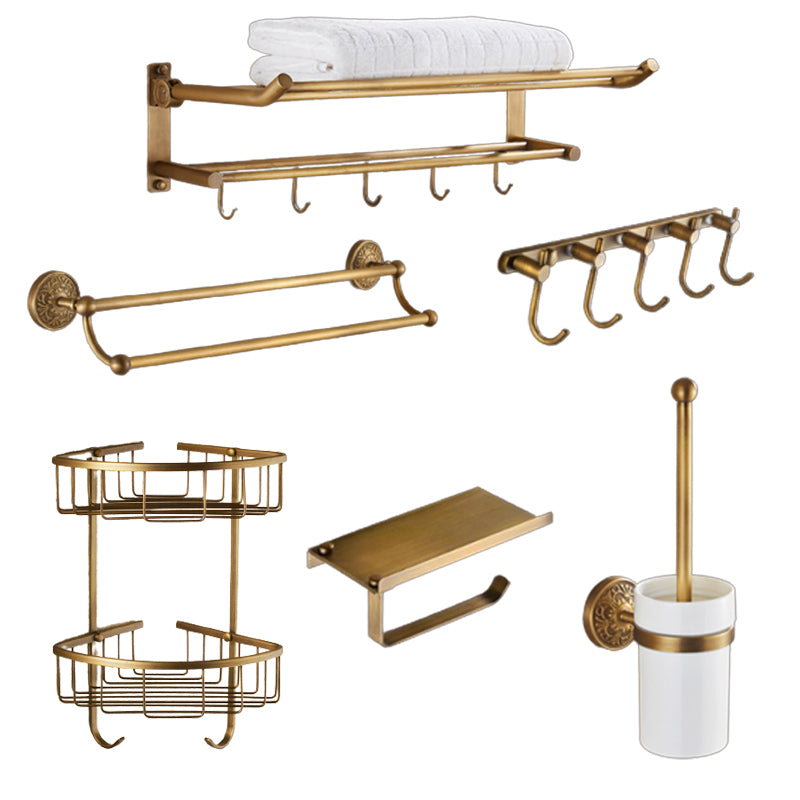 Traditional Bathroom Accessory Kit Gold Paper Holder Bathroom Set