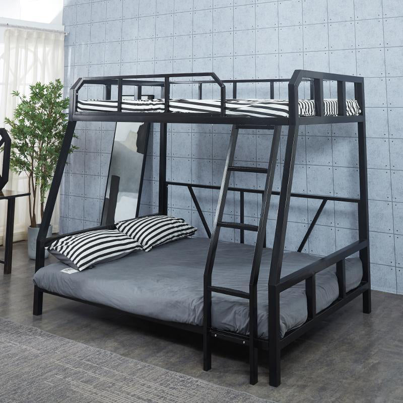 Contemporary Bunk Bed in Iron with Guardrail No Theme Bunk Bed