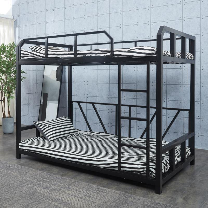 Contemporary Bunk Bed in Iron with Guardrail No Theme Bunk Bed