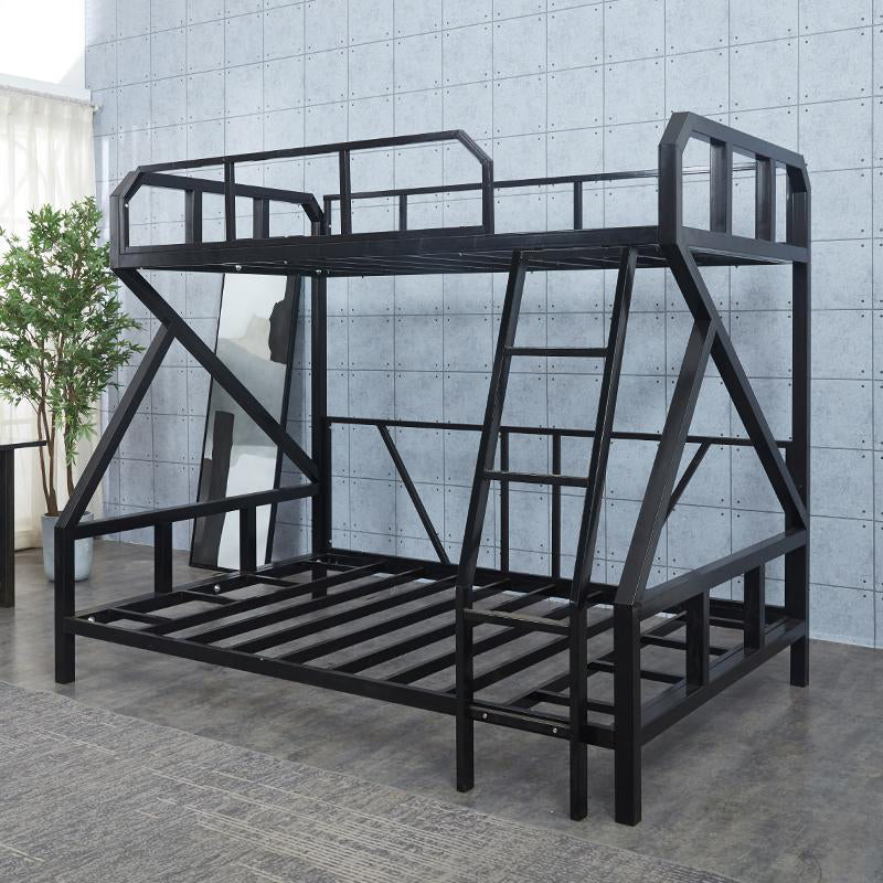 Contemporary Bunk Bed in Iron with Guardrail No Theme Bunk Bed