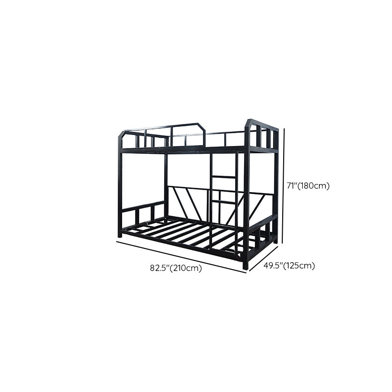 Contemporary Bunk Bed in Iron with Guardrail No Theme Bunk Bed