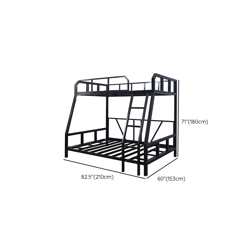 Contemporary Bunk Bed in Iron with Guardrail No Theme Bunk Bed