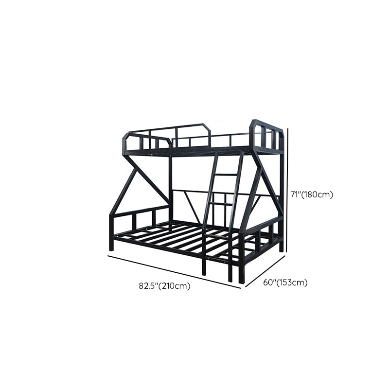 Contemporary Bunk Bed in Iron with Guardrail No Theme Bunk Bed