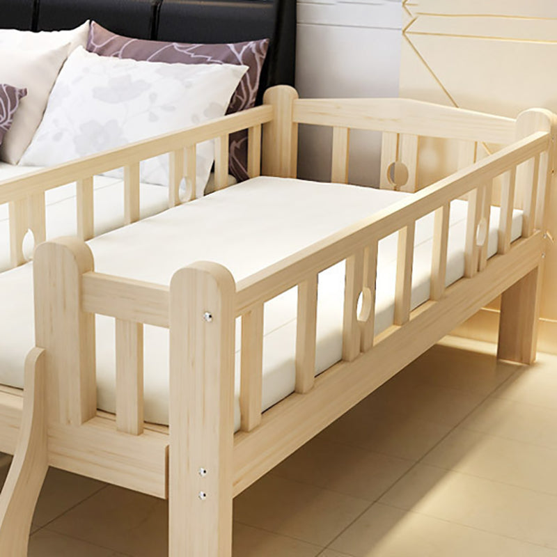 Solid Wood Toddler Bed Mattress Included Kids Bed with Stairway