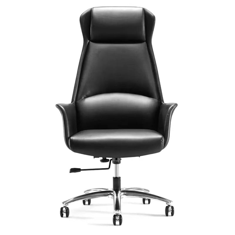 Modern Leather Desk Chair Adjustable Seat Height Task Chair for Office